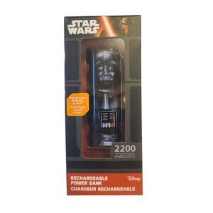 Star Wars Darth Vader Rechargeable Power Bank 2200 mAh‎ NEW Disney